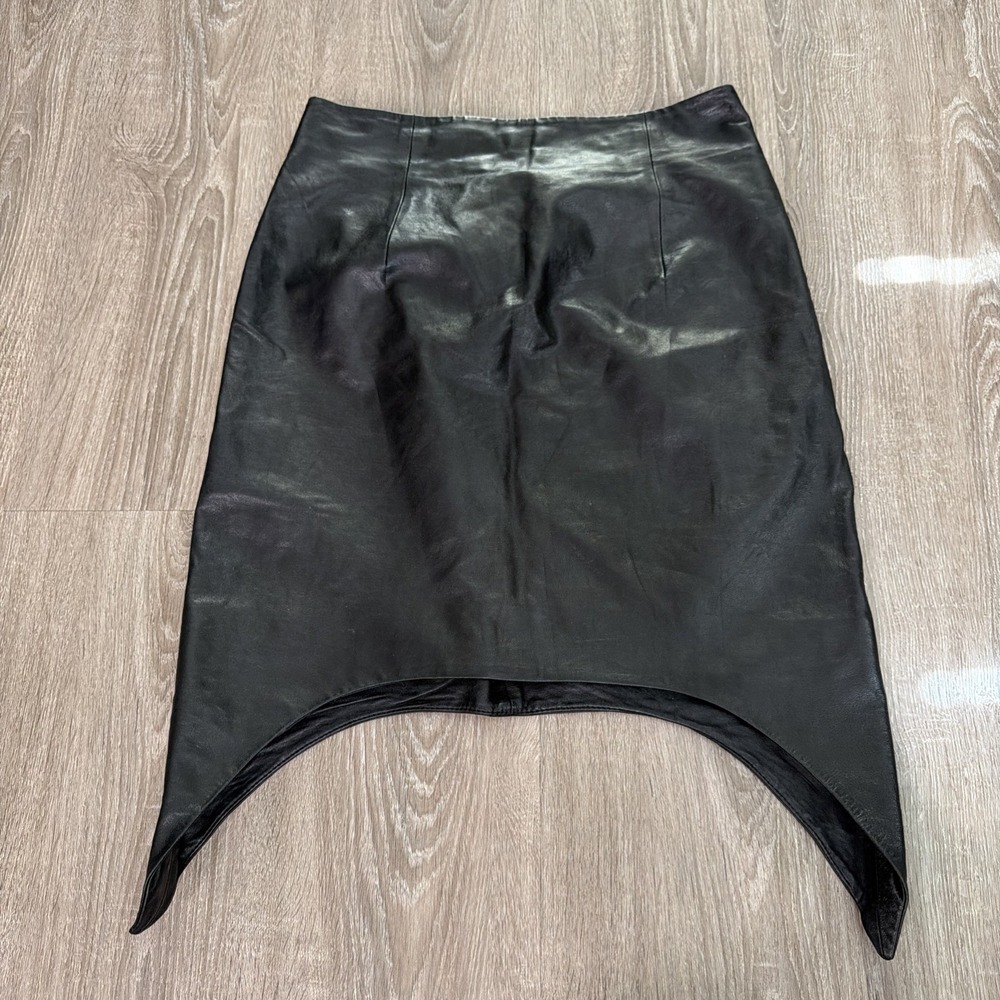 Cushnie et Ochs Leather Pencil Skirt Size 4 Black